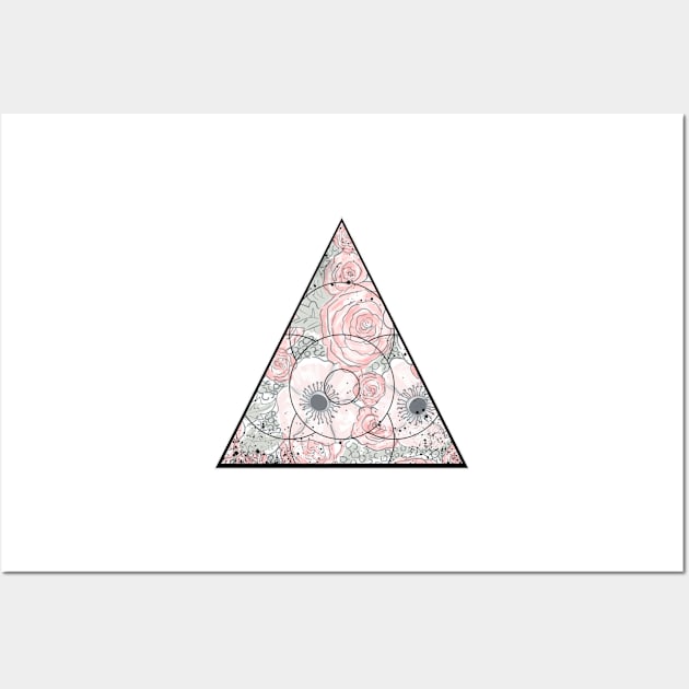 Floral Pyramid Design Wall Art by NadyaEsthetic